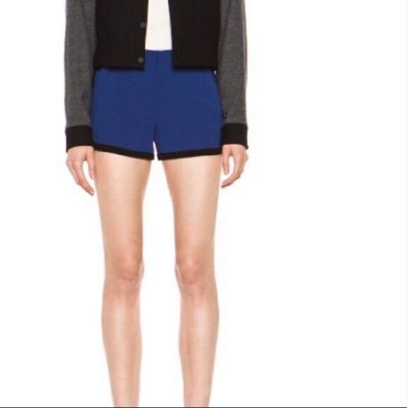 RAG & BONE
LACROSSE Royal Blue crepe with leather trimming short - Picture 1 of 11